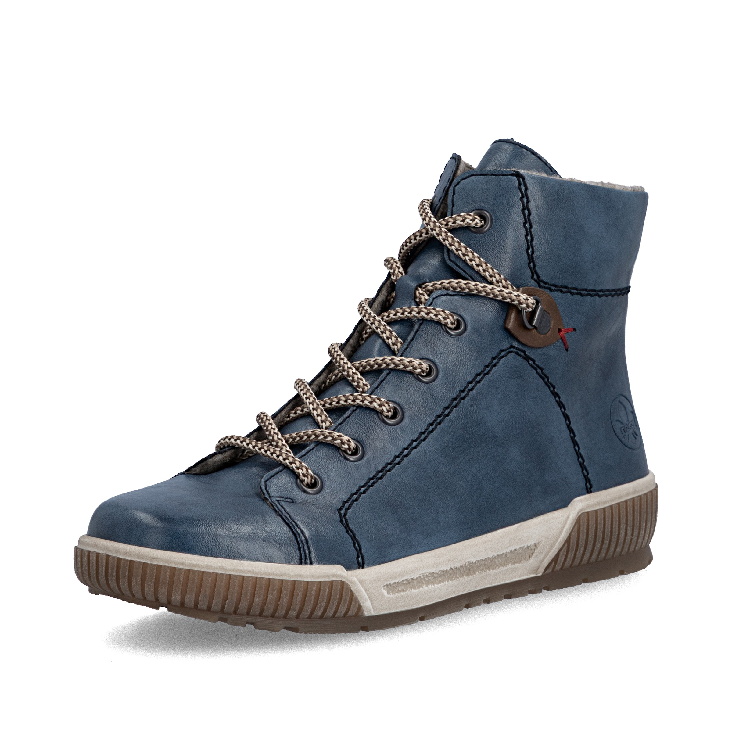 Bottines à lacets ' N0730 ' Rieker en bleu : devant