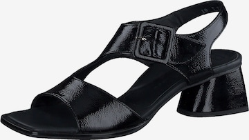 Paul Green Strap Sandals in Black: front