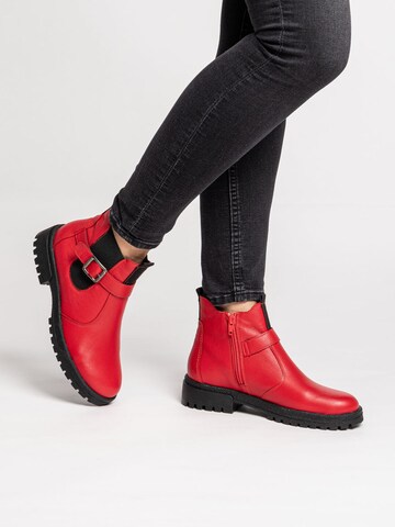 VITAFORM Chelsea Boots in Red: front