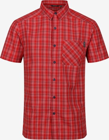 REGATTA Regular fit Athletic Button Up Shirt 'Kalambo VII' in Red: front