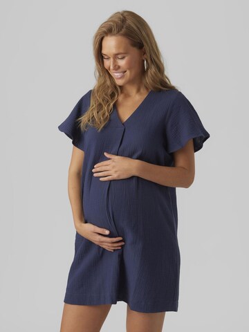 Vero Moda Maternity Dress in Blue: front