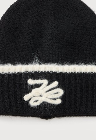 Bonnet 'K/AUTOGRAPH' Karl Lagerfeld en noir