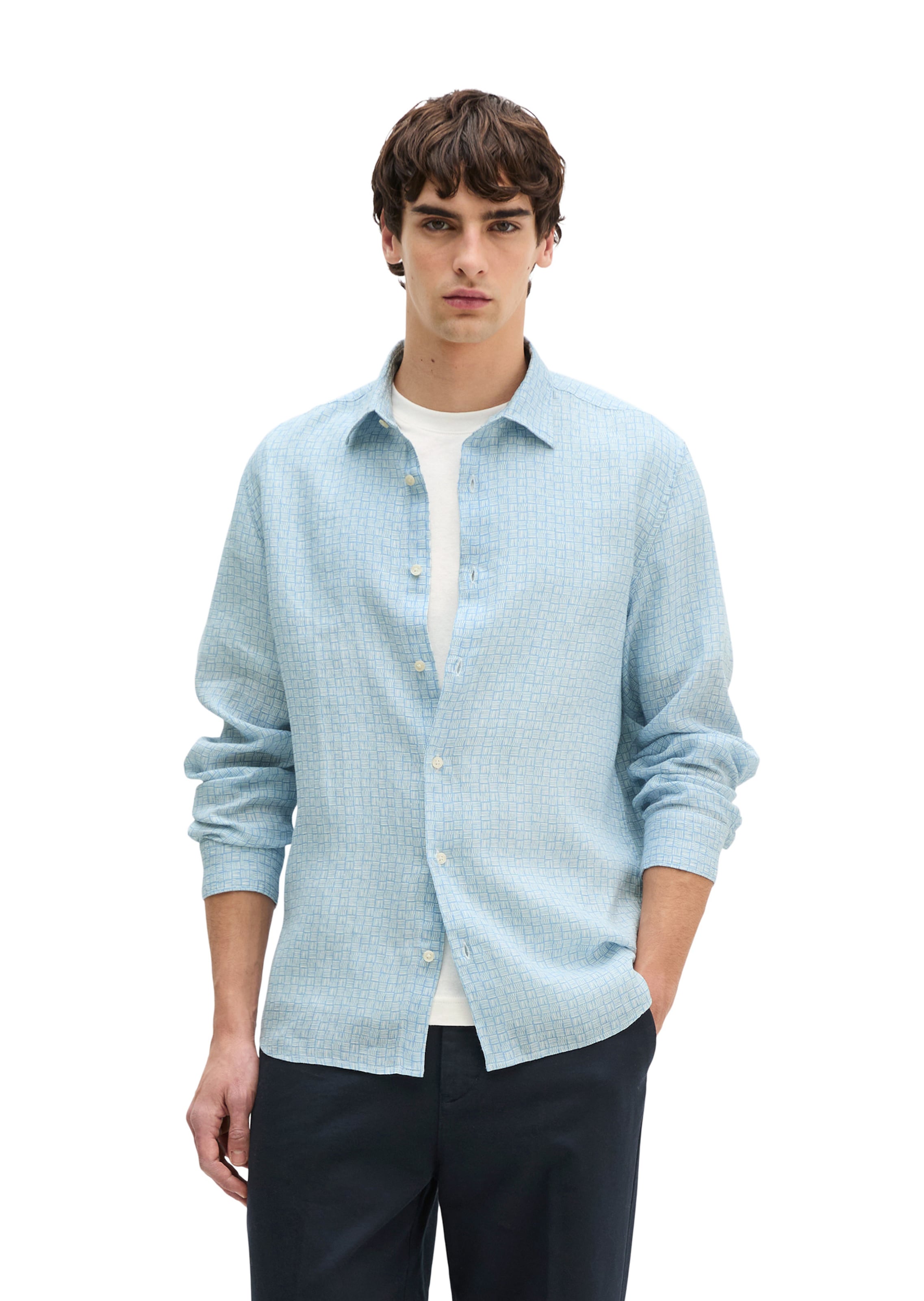 Marc O'Polo Regular fit Button Up Shirt in Blue: front