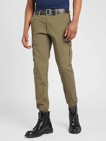 Effilé Pantalon cargo 'MARCO JOE' JACK & JONES en vert : devant