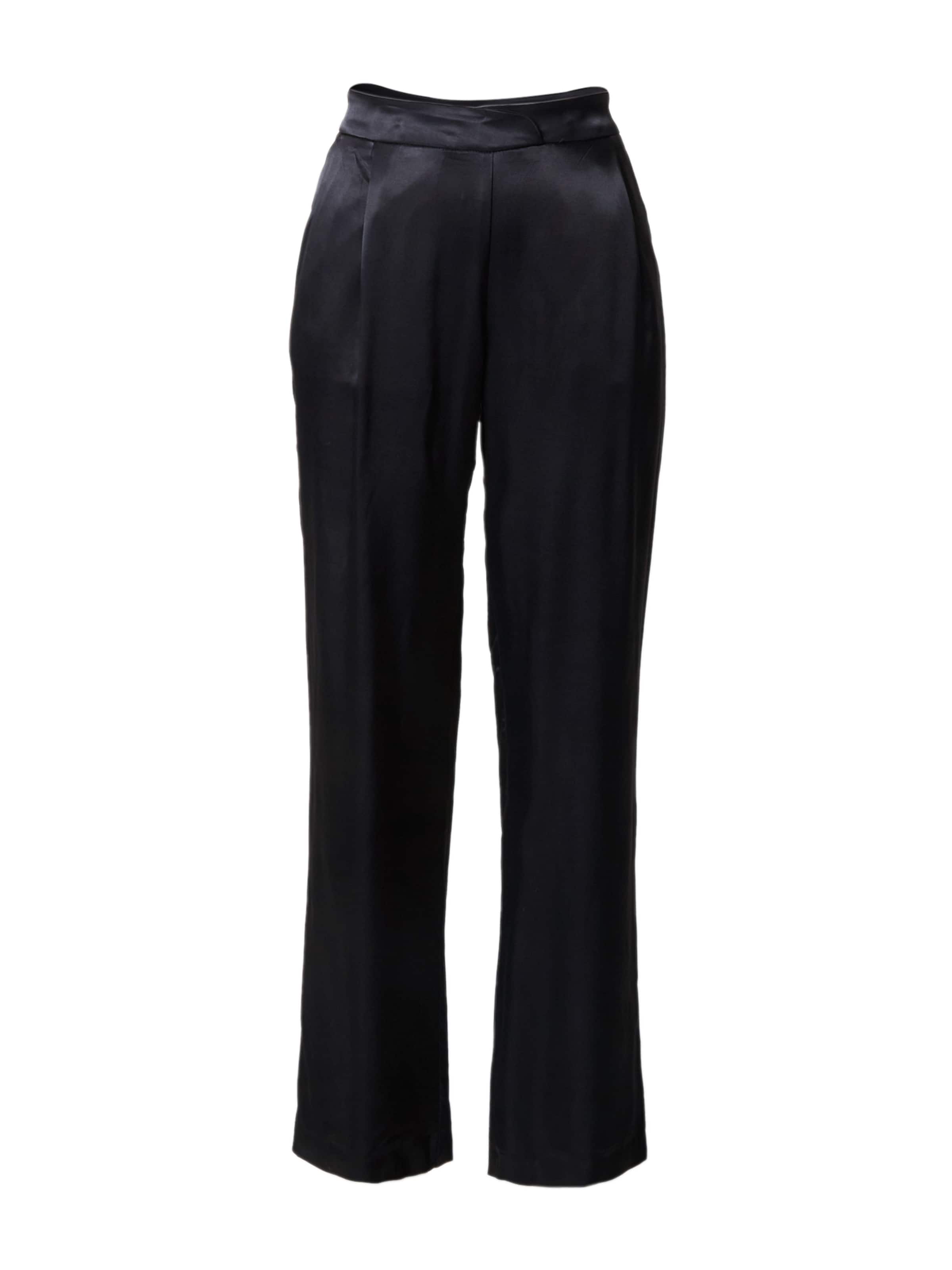 Wide Leg Pantalon à pince MORE & MORE en noir : devant