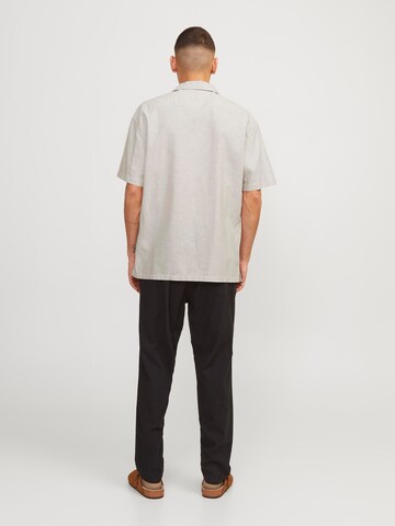 JACK & JONES Comfort fit Button Up Shirt 'JJSummer Resort' in Grey