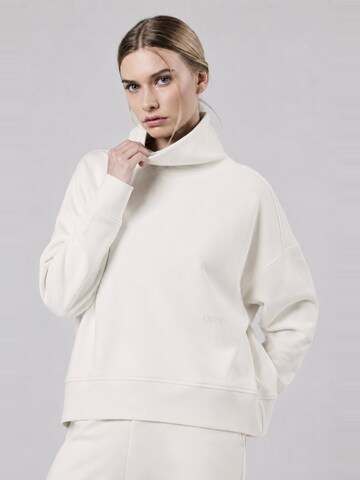 OWN Off With Nature - Sweatshirt 'Felpa Collo Alto Loose Fit in Interlock Off White' em branco