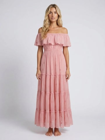 Miss June Jurk 'Robe Longue Kate' in Roze: voorkant