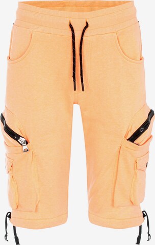 CIPO & BAXX Cargo Pants in Orange: front