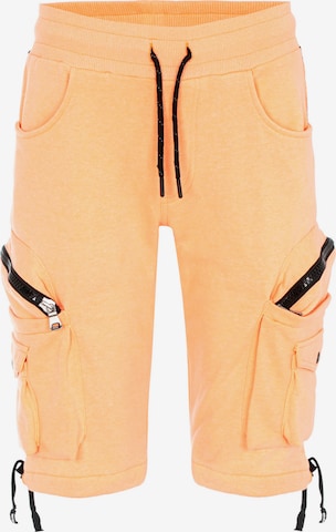 CIPO & BAXX Regular Cargo Pants in Orange: front