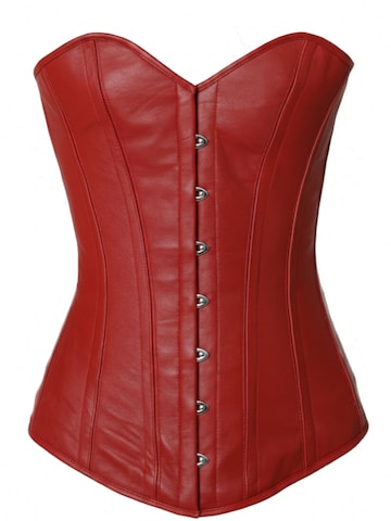 fapedo Bodice 'Leder Vollbrust Korsett Corsage Lx99' in Red: front