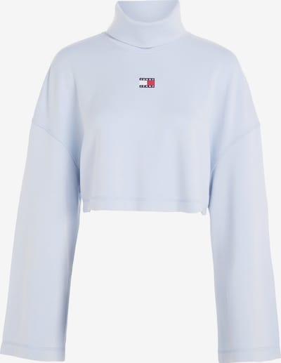 Tommy Jeans Badge Cropped Turtleneck Sweatshirt in blau, Produktansicht