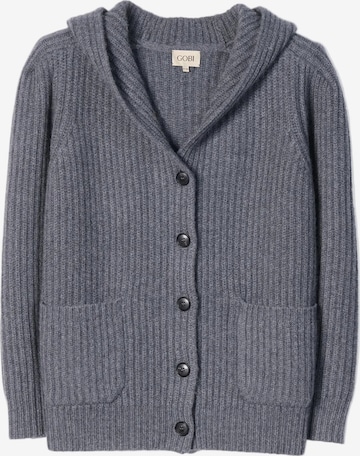 GOBI Cashmere - Cárdigan 'Wide-Shoulder Hooded Cashmere Cardigan' en gris: frente