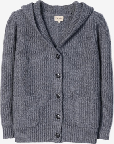 GOBI Cashmere Strickjacke 'Wide-Shoulder Hooded Cashmere Cardigan' in S-M in hellgrau, Produktansicht