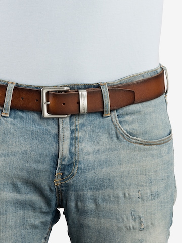 TOM TAILOR Belt ' JACOB' in Brown: front