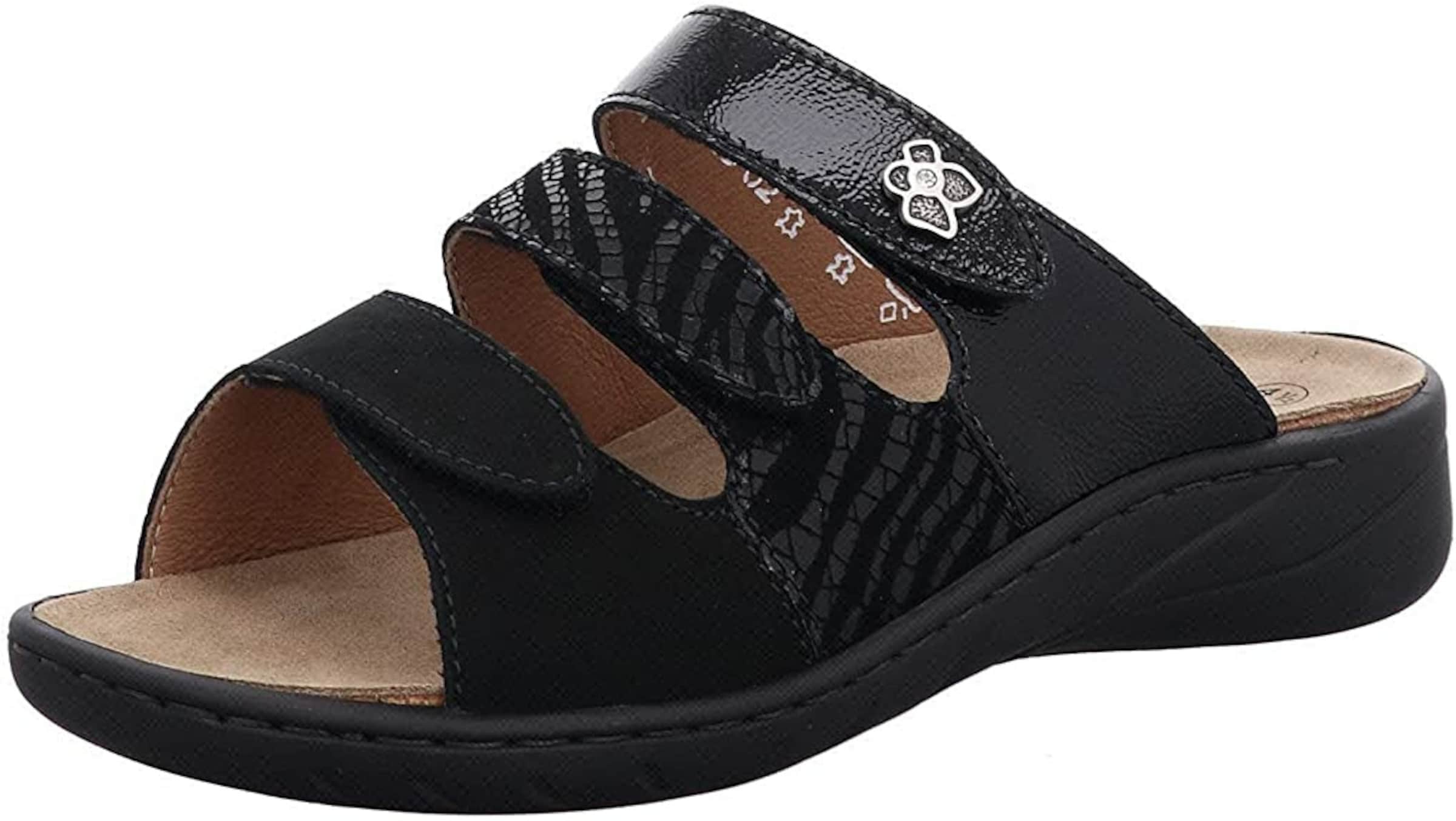 SOLIDUS Mule 'Wellness Spezial' in Black: front