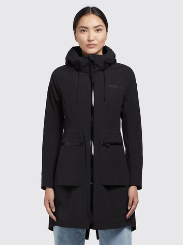 khujo Between-seasons coat in Black: front