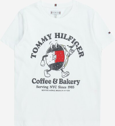 TOMMY HILFIGER T-Krekls, krāsa - asinssarkans / melns / balts, Preces skats