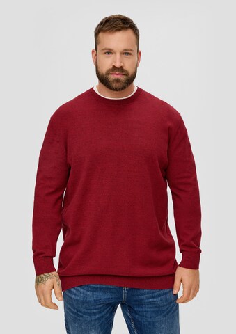 s.Oliver Men Big Sizes Pullover in Rot: Vorderseite