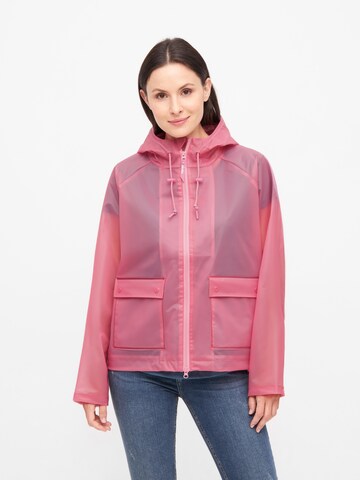 Derbe Regenjacke 'Peutby_Ghost' in Pink: Vorderseite