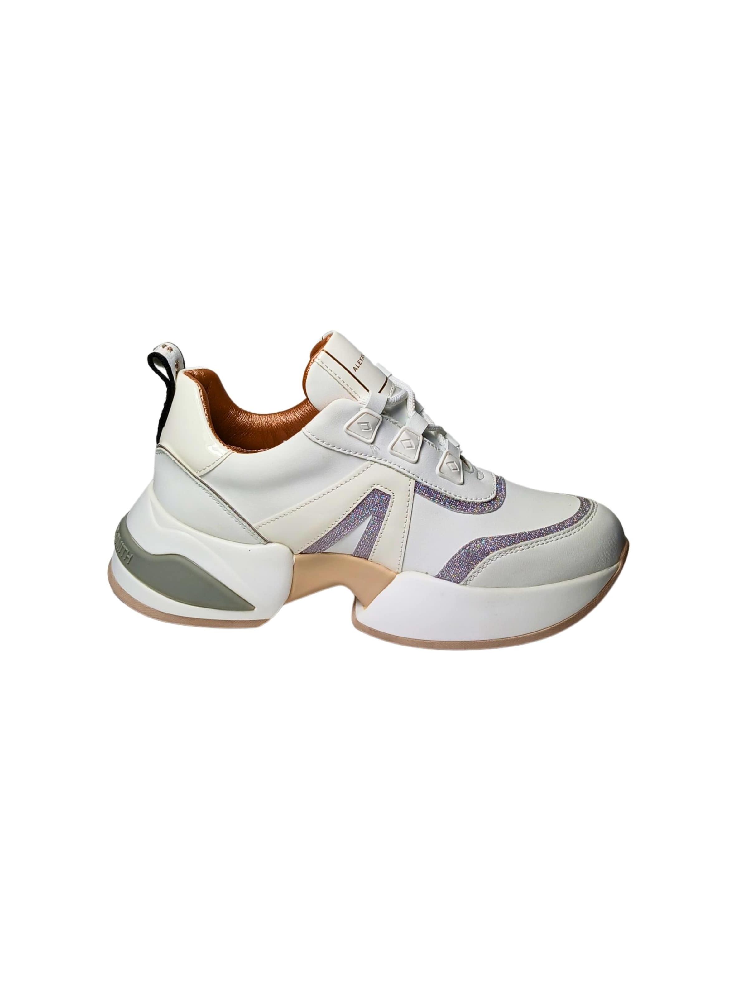 Baskets basses Alexander Smith en blanc : devant