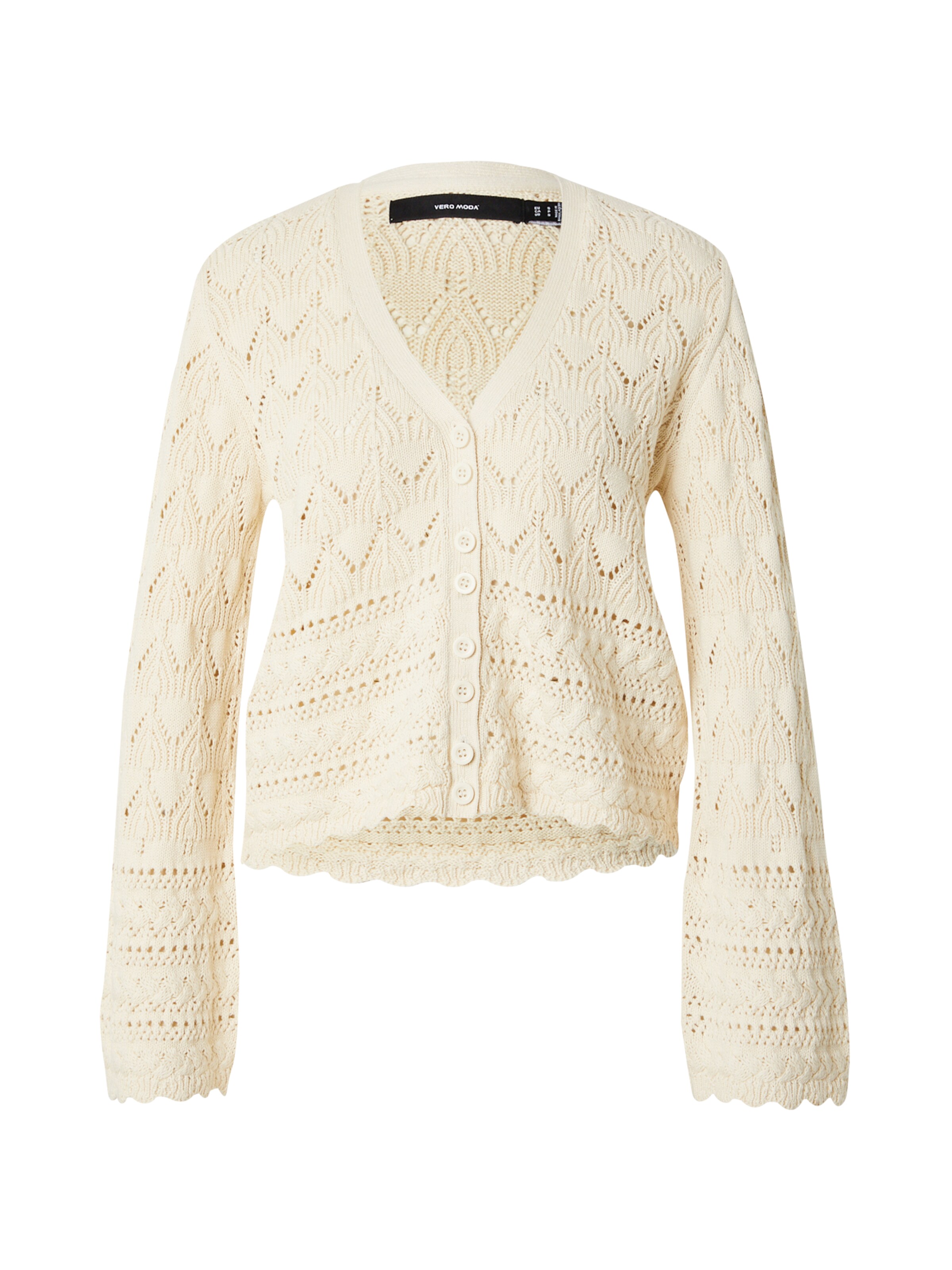 Cardigan 'VMLUA' VERO MODA en beige : devant