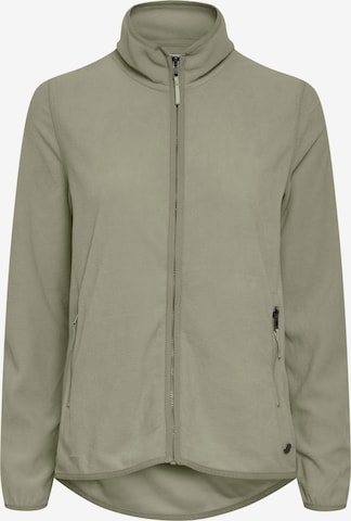 Veste en polaire 'Rikka' Oxmo en vert : devant