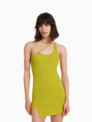 Bershka Knit dress in Green: front