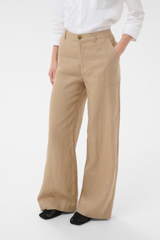Wide Leg Pantalon 'NinnesPW' Part Two en beige : devant