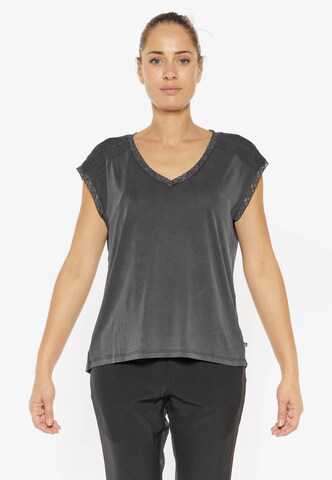 Le Temps Des Cerises Shirt 'SOFIA' in Grey: front