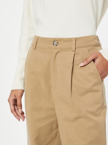 Esmé Studios Loose fit Pleated Pants 'Tamara' in Brown