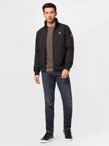 Calvin Klein Jeans Přechodná bunda 'Harrington' – černá
