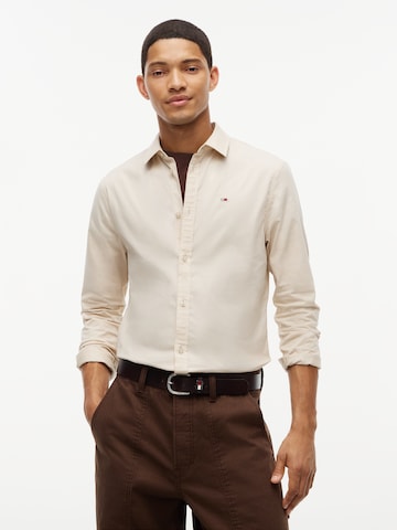 Tommy Jeans Slim fit Koszula w kolorze beżowy: przód