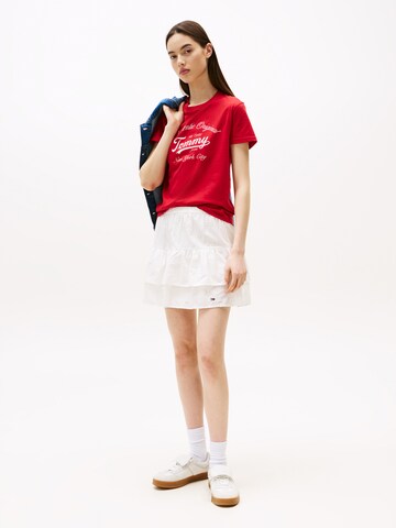 Tommy Jeans Shirts 'ESSENTIAL' i rød