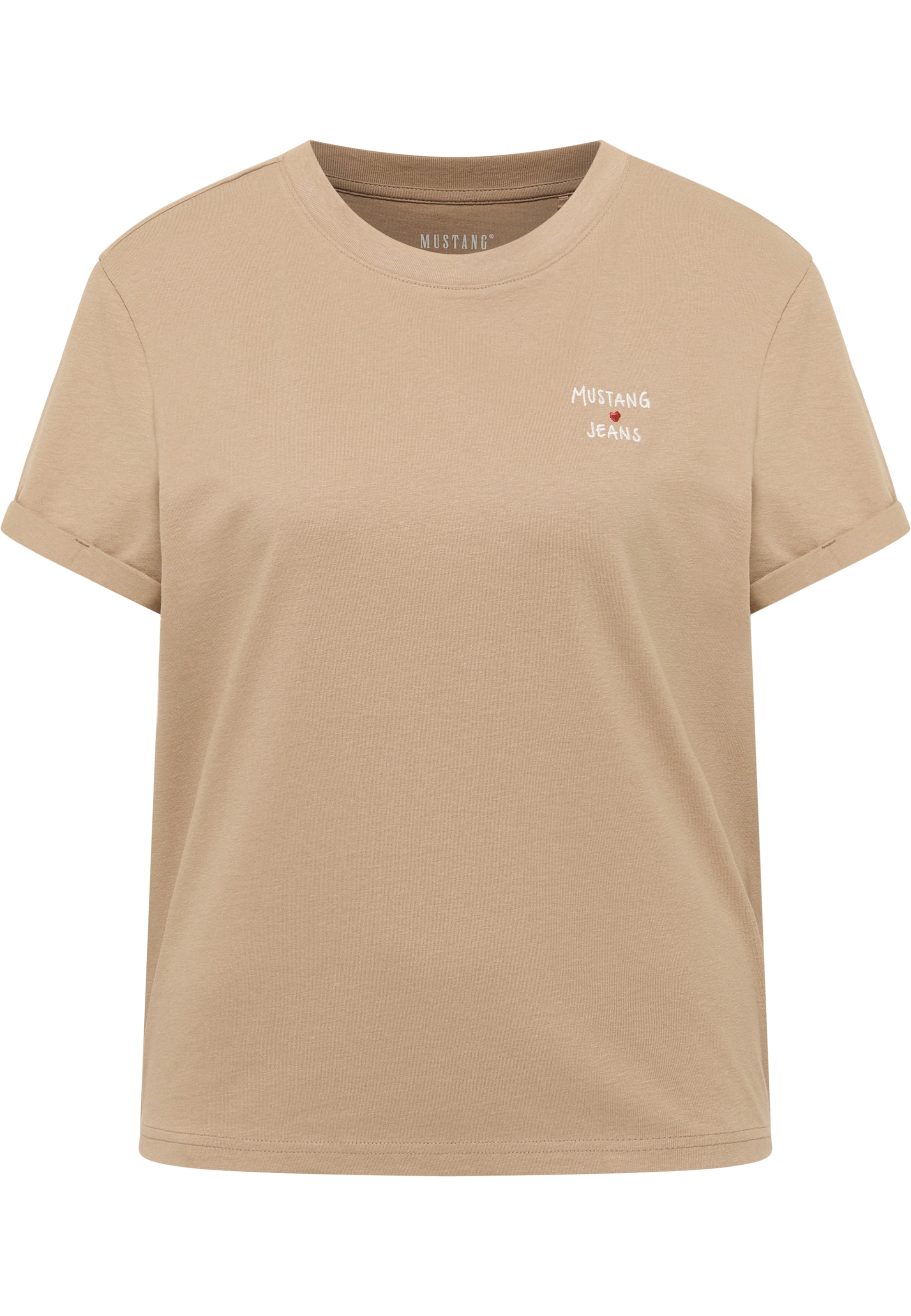 MUSTANG T-Shirt 'Style Monroe' in Braun: Vorderseite