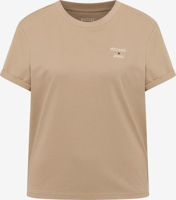 MUSTANG T-Shirt 'Style Monroe' in Braun: Vorderseite