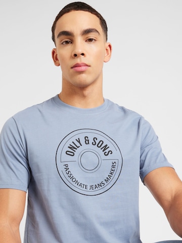 Only & Sons - Camiseta 'Lamer' en azul