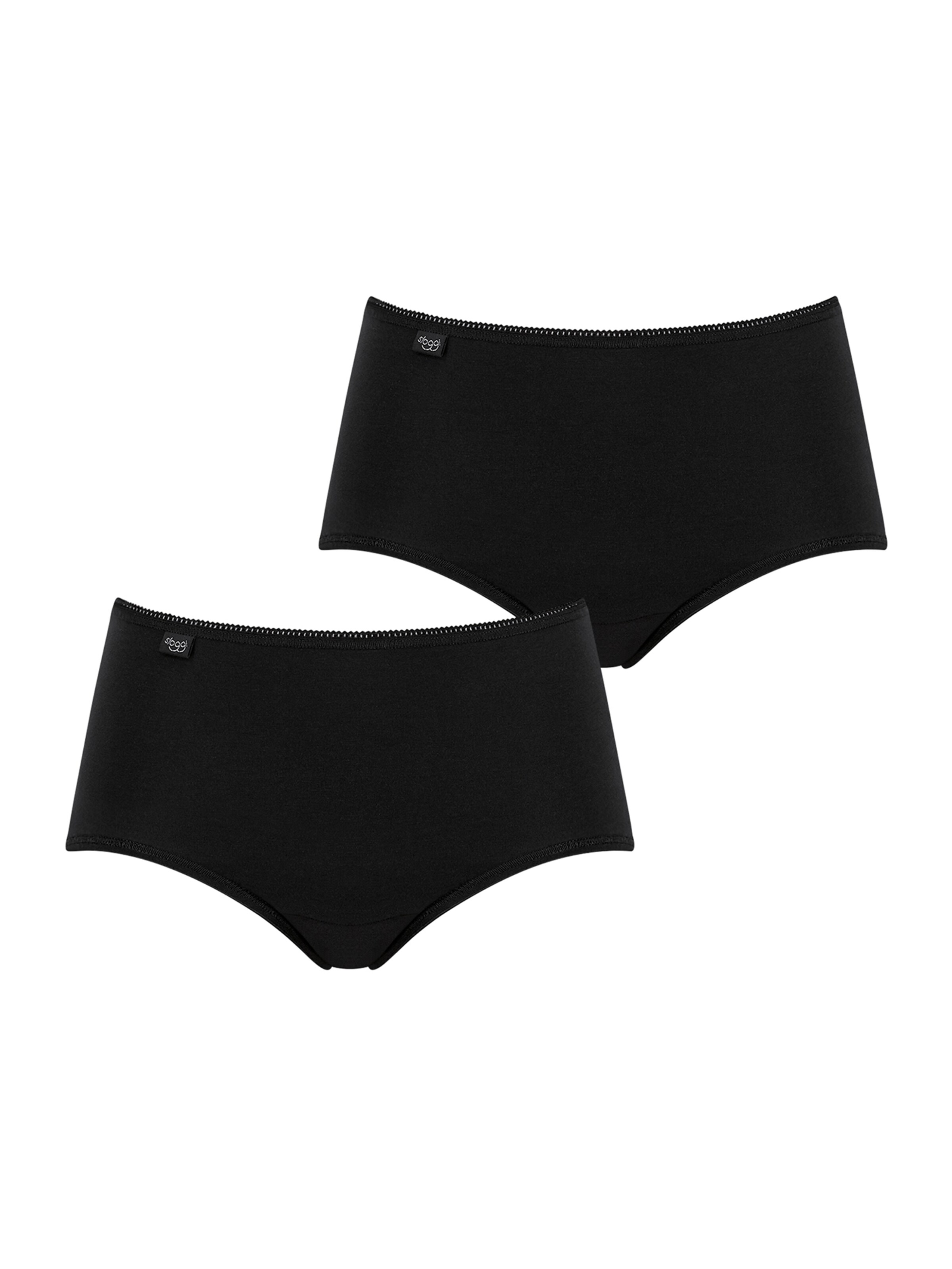 SLOGGI Midislip ' 24/7 Cotton ' in Schwarz: Vorderseite
