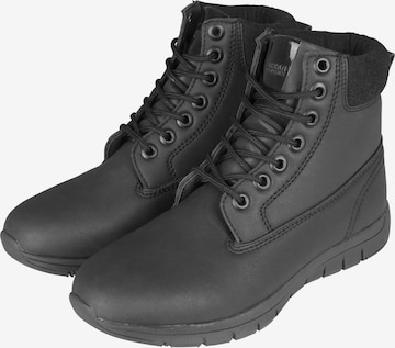 Urban Classics Lace-Up Boots in Black