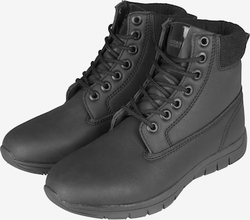 Urban Classics Schnürboots in Schwarz