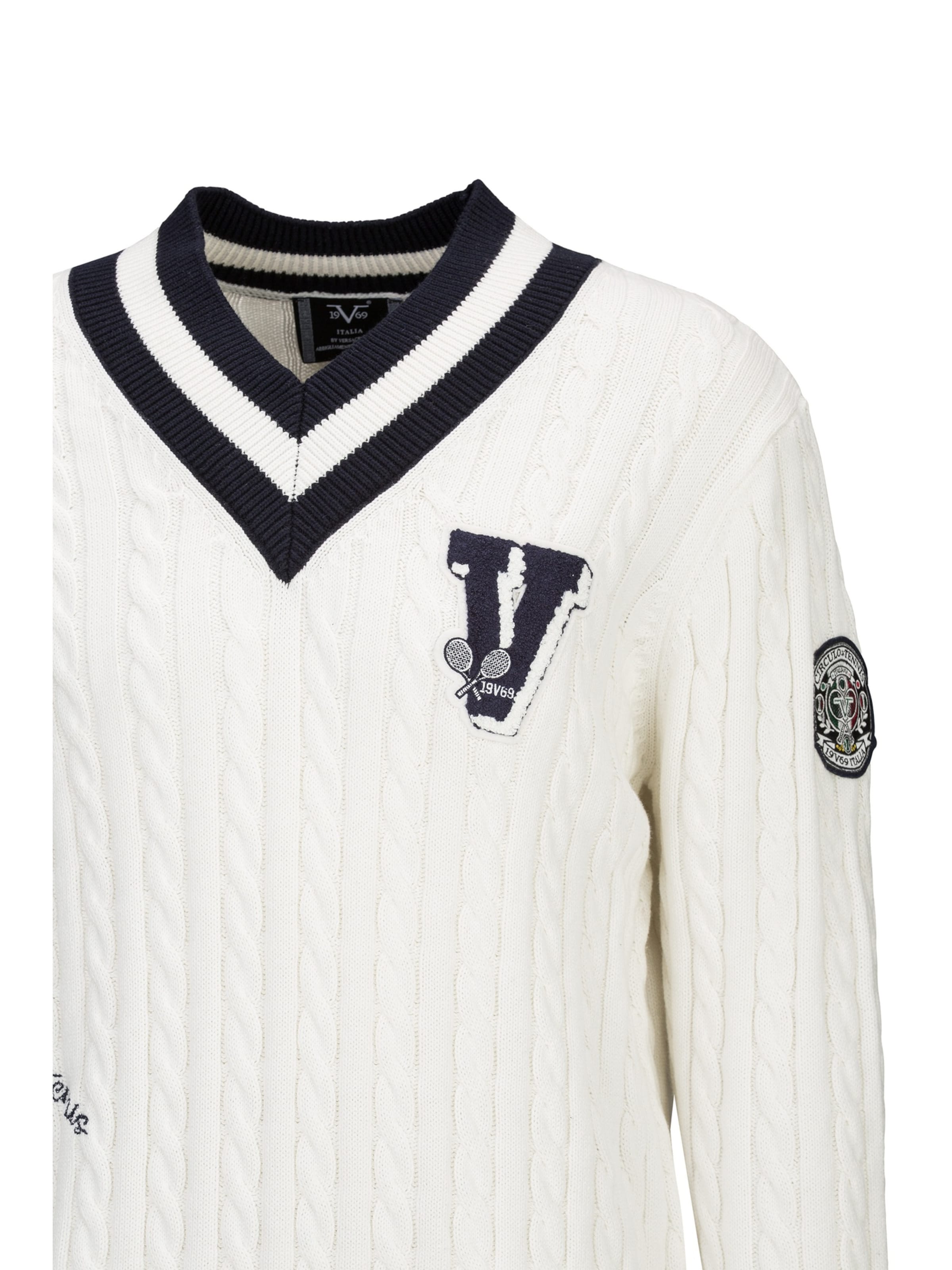 19V69 ITALIA Pullover 'Eliano' in Weiß