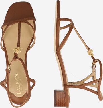 Lauren Ralph Lauren Sandalen met riem 'FALLON' in Bruin