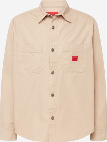 HUGO Red Comfort fit Button Up Shirt 'Erato' in Beige: front