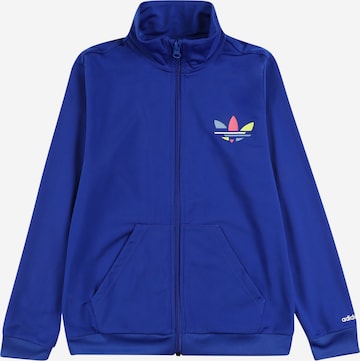 ADIDAS ORIGINALS Zip-Up Hoodie in Blue: front