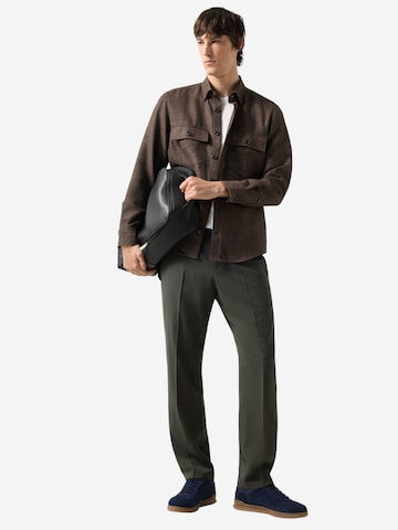 BOGNER Regular fit Button Up Shirt 'Heiko ' in Brown