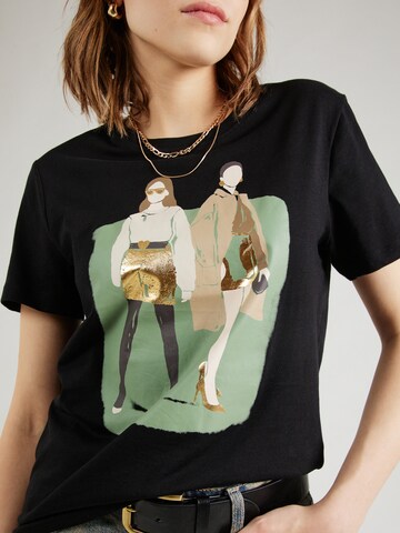 ONLY T-Shirt 'ONLANNIKA' in Schwarz