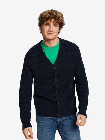 ESPRIT Gebreid vest in Blauw: voorkant