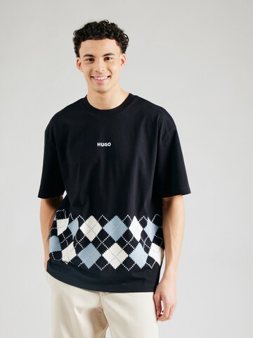 HUGO - Camiseta 'Dulapo' en negro: frente