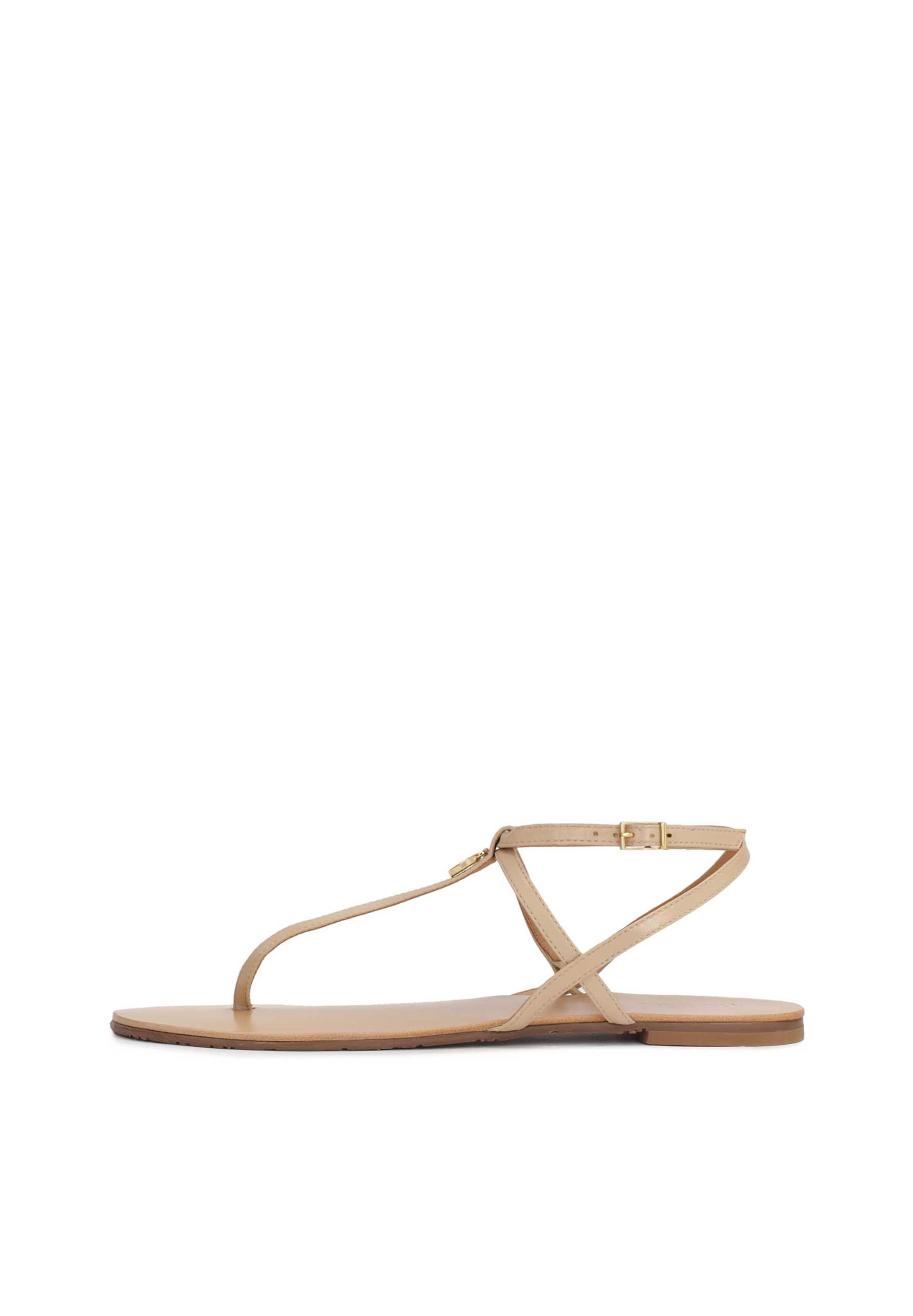 Kazar T-Bar Sandals in Beige: front