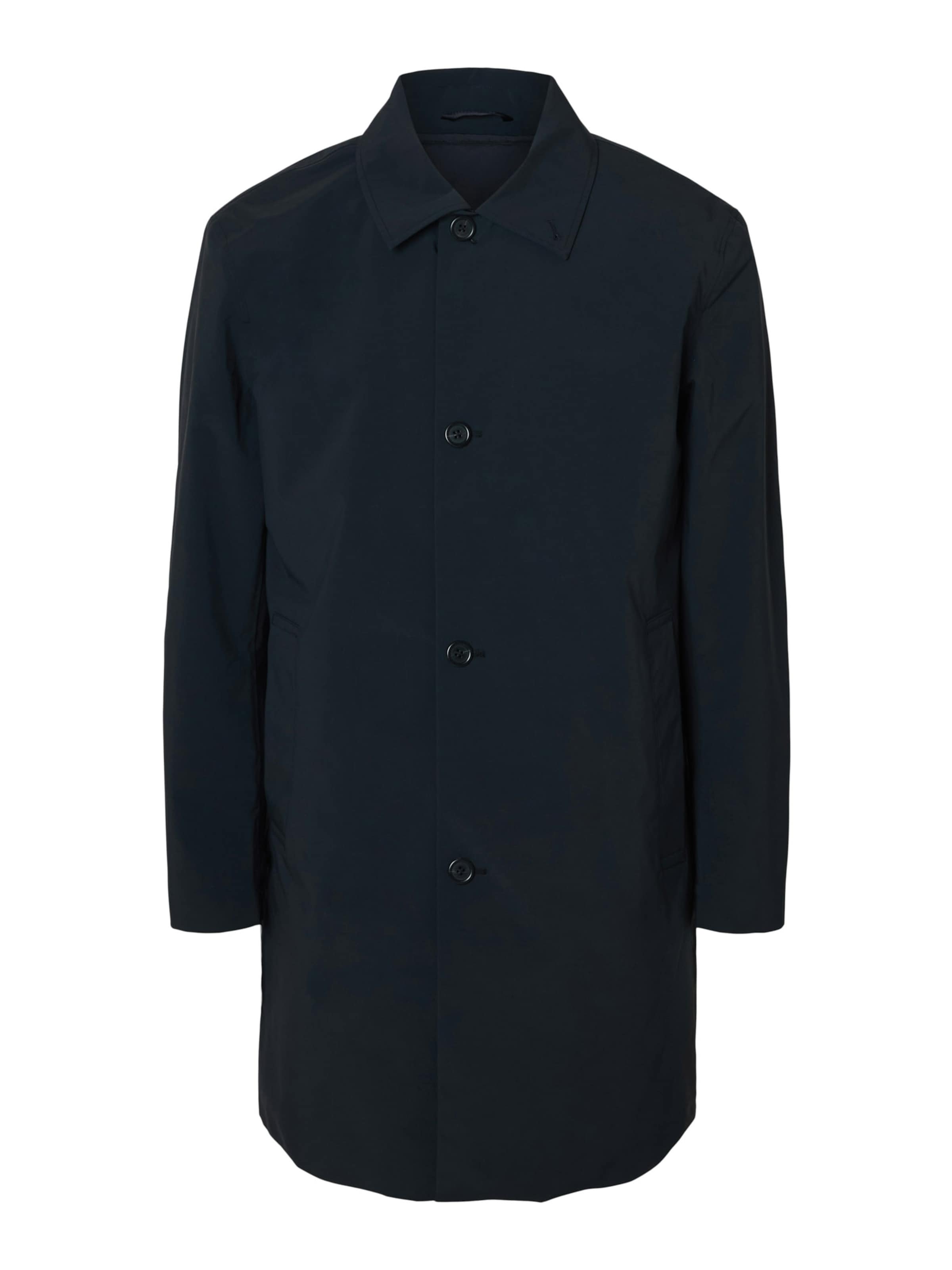 SELECTED Between-Seasons Coat 'SLHSilas' in Black: front
